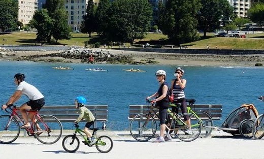 Cyclists at Vanier Park