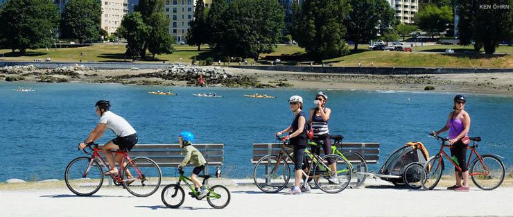 Cyclists at Vanier Park